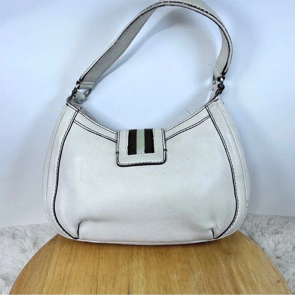 Michael Kors White Shoulder Bag with‎ Silver Hardware